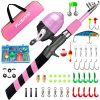 PLUSINNO Kids Fishing Pole, Portable Telescopic Fishing Rod and Reel Combo Kit - with Spincast Fishing Reel Tackle Box for Boys, Girls, Youth ice Fishing - Image 2