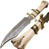 Knives - Custom Handmade 16 Inch Knife - Hand Forged Damascus Steel Blade - Bone Handle 9871