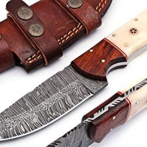 Grace Knives Handmade Damascus Steel Hunting Knife 9 Inches with Leather Sheath G-127