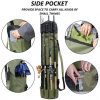 Mogena Durable Canvas Fishing Bag, Fishing Rod Bag and Reel Storage Bag Travel Portable Fishing Bag -Holds 5 Poles & Tackle - Image 5