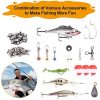 HAPYTHDA 263pcs Fishing Accessories Kit,Including Jig Hooks,Bullet Bass Casting Sinker Weights,Fishing Swivels, Bobbers,Sinker Slides,Fishing Set with Tackle Box,Fishing Gifts for Men - Image 5