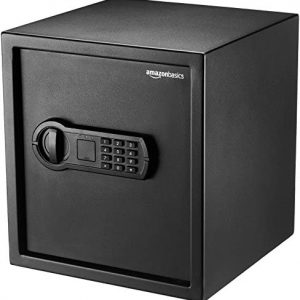 Amazon Basics Home Keypad Safe - 1.2 Cubic Feet, 13 x 13 x 14.2 Inches, Black - 36SAM