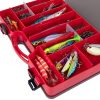 Goture Fishing Tackle Box,Double-Sided with Handle 44 Removable Compartments Plastic Organizer Size L 12’’ x W 8’’ x H 3’’ - Image 4