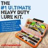 CatchMeister Fishing Tackle Box and Lure Kit Double Layer Hard Plastic 117 Piece Saltwater & Freshwater Fishing Rig - Image 2