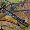 BYKCO Folding Pocket Knife, Good Survival Knife for Camping and Outdoor Activities, High Hardness Camping Hunting Knife for Hunting, Travels, Fishing (Black) … (BYKA01 Black) - Image 5