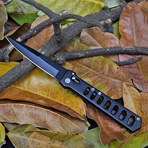 BYKCO Folding Pocket Knife, Good Survival Knife for Camping and Outdoor Activities, High Hardness Camping Hunting Knife for Hunting, Travels, Fishing (Black) … (BYKA01 Black) - Image 5