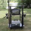Rush Creek Creations 12 Fishing Rod Storage Tackle Cart - Fishing Pole and Equipment Holder - Easily Assembled Rod Rack and Rolling Cart - Image 7