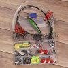 Saltwater Surf Fishing Tackle Kit -138pcs Leader Rigs Saltwater Lures Spoon Sinker Weights Floats Hooks Swivel Beach Fishing Gear - Image 8