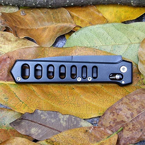 BYKCO Folding Pocket Knife, Good Survival Knife for Camping and Outdoor Activities, High Hardness Camping Hunting Knife for Hunting, Travels, Fishing (Black) … (BYKA01 Black) - Image 6