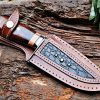 Bobcat Knives Desert Fox Custom Handmade Hunting EDC Knife Damascus Steel with Leather Sheath - Image 6