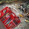 Goture Fishing Tackle Box,Double-Sided with Handle 44 Removable Compartments Plastic Organizer Size L 12’’ x W 8’’ x H 3’’ - Image 6
