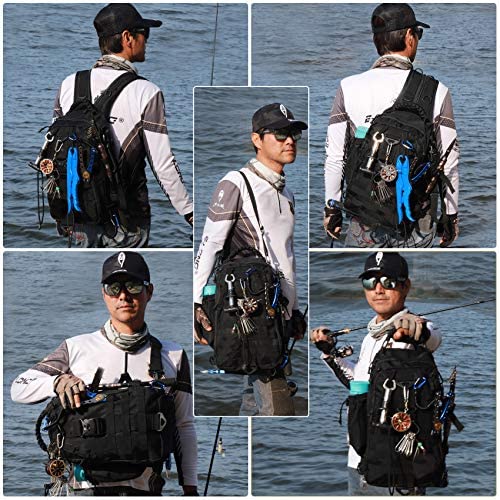 BLISSWILL Fishing Backpack Storage Bag Outdoor Tackle Bag Large Fishing Tackle Bag Water-Resistant Outdoor Shoulder Backpack Fishing Gear Bag(Upgraded Version) - Image 2