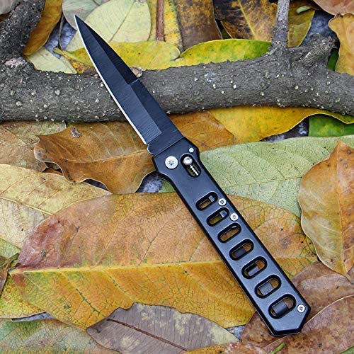 BYKCO Folding Pocket Knife, Good Survival Knife for Camping and Outdoor Activities, High Hardness Camping Hunting Knife for Hunting, Travels, Fishing (Black) … (BYKA01 Black) - Image 4