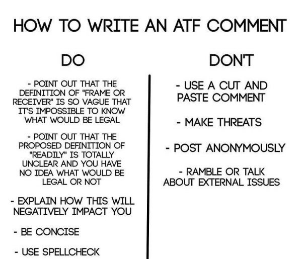 Please comment on the latest ATF rule regarding the "Definition of Frame or Receiver and Identification of Firearms"