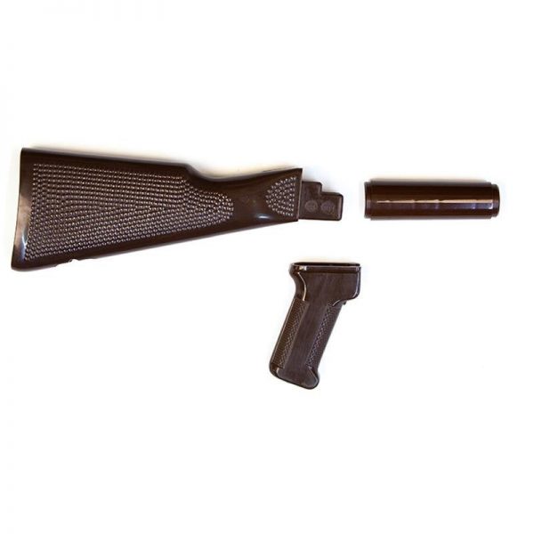 [Parts] AK-47 3-Piece Stock Set - Brown East German Pebble Grain NOS - $25 + $10 shipping